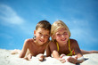 Friends on sand