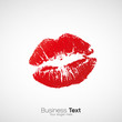 Sexy lipstick kiss vector