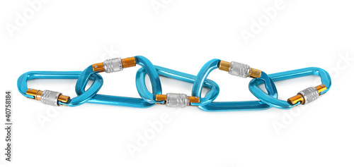 Photo: quick links for mountain climbing isolated quick links for mountain climbing isolated