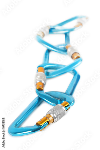 Photo: quick links for mountain climbing isolated quick links for mountain climbing isolated