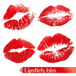 Sexy lipstick kiss vector
