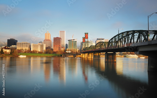 Photo: Portland skyline and beautiful sky Portland skyline and beautiful sky