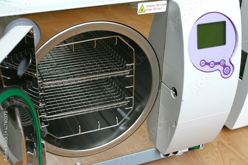 Photo: Steam steriliser (autoclave) class B with visible chamber. Steam steriliser (autoclave) class B with visible chamber.