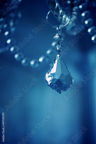 Photo: Vintage crystal chandelier details. Vintage crystal chandelier details.
