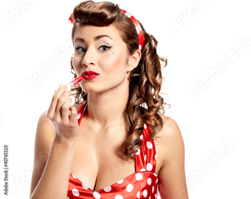 Photo: Pin-up girl. American style Pin-up girl. American style
