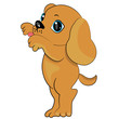 playing puppy icon. dog pet licking