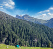 Camp tent in mountain