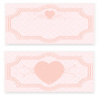 Retro wedding invitation in pink colors