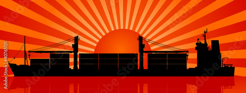 Vektor: sunset at sea sunset at sea