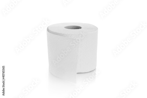Photo: one roll of toilet paper isolated one roll of toilet paper isolated