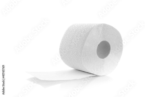 Foto: Toilet paper isolated on white background Toilet paper isolated on white background