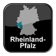 Glossy Button - Deutschlandkarte: Bundesland Rheinland-Pfalz