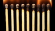 Burning matches Burning matches