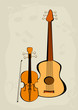 Violin, quitar and notes