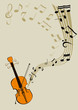 Violin and notes