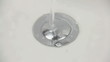 Water pouring into sink then releasing the plug. Water pouring into sink then releasing the plug.