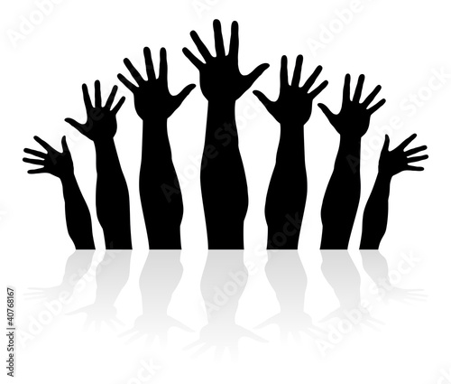 Vector: Reaching hands with shadow vector. Reaching hands with shadow vector.