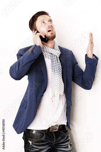 Photo: Mann am Handy Mann am Handy