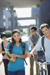 Students walking together outdoors