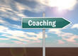 Signpost "Coaching"