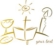 Goldene Symbole für Religion, Feste, Feiertage, ...