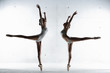 Ballet dancers posing on pointe