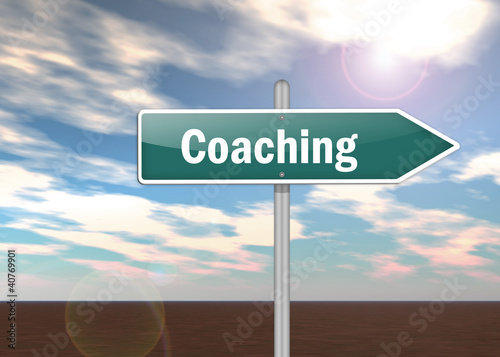 Illustration: Signpost "Coaching" Signpost "Coaching"