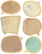 Set of vintage grunge speech bubbles