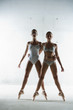 Ballet dancers posing on pointe