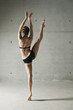 Ballet dancer posing on tiptoes