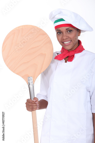 Photo: Smiling pizza chef Smiling pizza chef