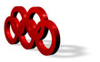 Abstract 3d circles connect in perspective Abstract 3d circles connect in perspective