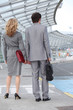 Man and woman at the airport