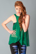 young red haired model