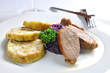 Roasted duck breast with Carlsbad dumplings