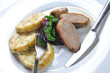 Roasted duck breast with Carlsbad dumplings