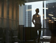 Businessman standing in office