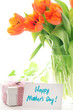 Fresh tulip with gift card