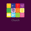 Vektor: Church - Card Church - Card