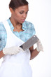 butcher with knife