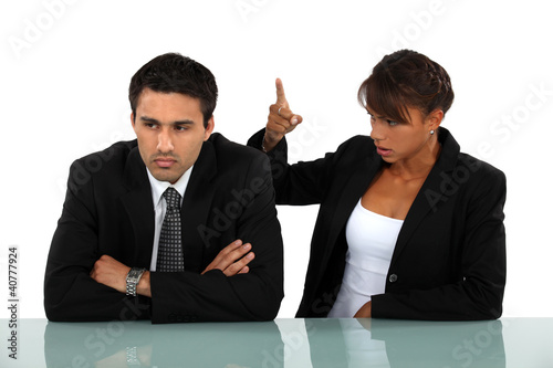 Foto: business couple having a quarrel business couple having a quarrel