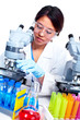 Scientific woman working in laboratory.