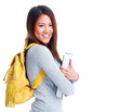Student girl with book.