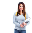 Student girl with book.