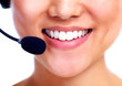 Call centre operator. Chinese businesswoman.