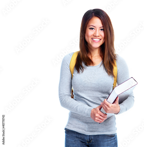Foto: Student girl with book. Student girl with book.