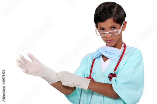 Photo: Little boy dressed as surgeon Little boy dressed as surgeon