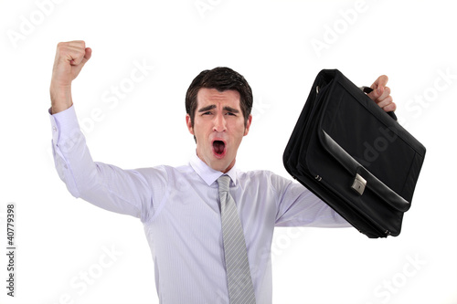 Photo: Businessman rejoicing Businessman rejoicing