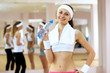 Woman in sport wear doing sport in gym