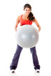 Woman with Pilates ball
